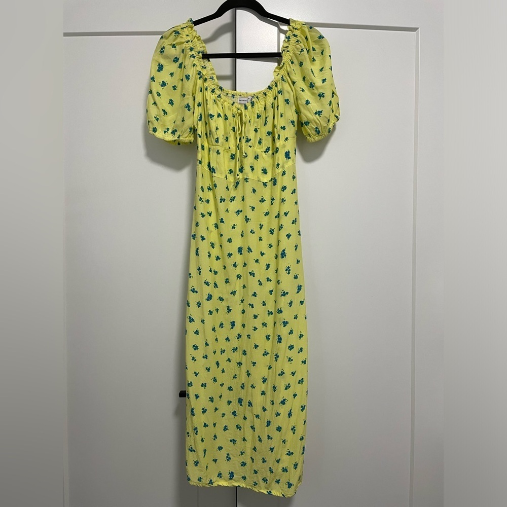 Faithfull the Brand Bette Midi Dress in Lemon Luda Floral Size 8 / Large - Picture 6 of 15